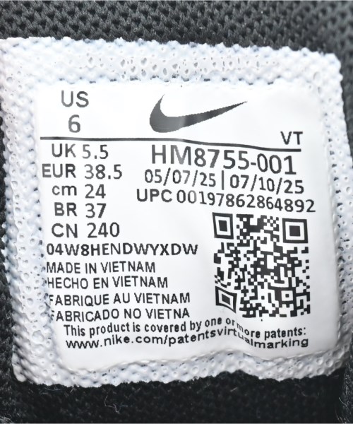 NIKE（ナイキ）スニーカー 黒 サイズ:24cm レディース/2200684341019