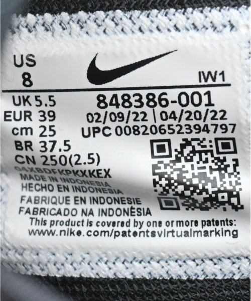 NIKE（ナイキ）スニーカー 黒 サイズ:25cm レディース/2200680613035