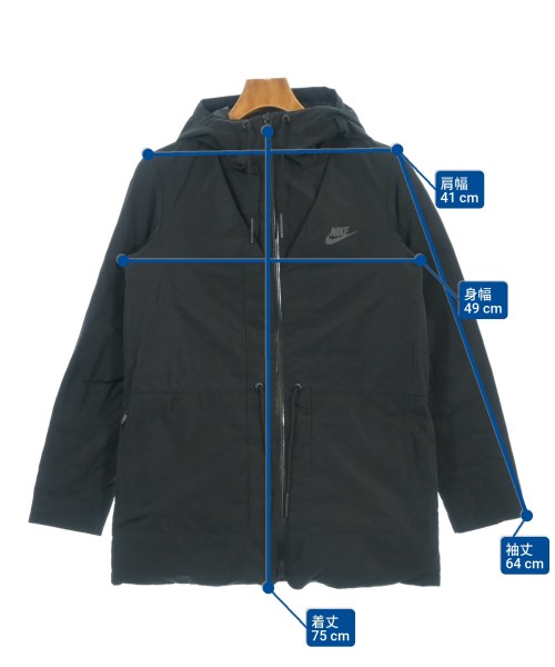 NIKE（ナイキ）ダウンコート 黒 サイズ:S レディース/2200662783015