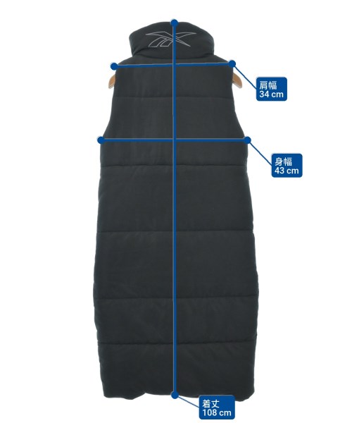 Reebok（リーボック）ダウンコート 黒 サイズ:S レディース/2200616885017