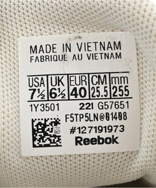 Reebok（リーボック）スニーカー 白 サイズ:25.5cm メンズ/2200719433108