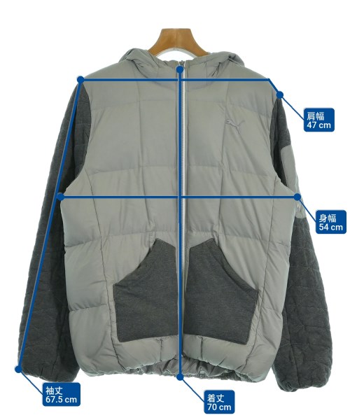 PUMA（プーマ）ダウンジャケット/ダウンベスト グレー サイズ:L メンズ/2200631612100