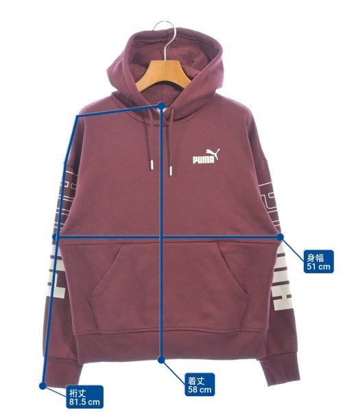 PUMA（プーマ）パーカー 赤 サイズ:M レディース/2200608576060
