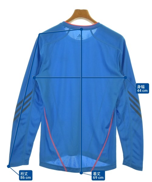adidas（アディダス）Tシャツ・カットソー 青 サイズ:S メンズ/2200560733099