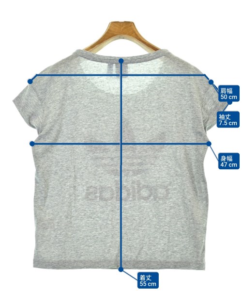 adidas（アディダス）Tシャツ・カットソー グレー サイズ:M レディース/2200628737021
