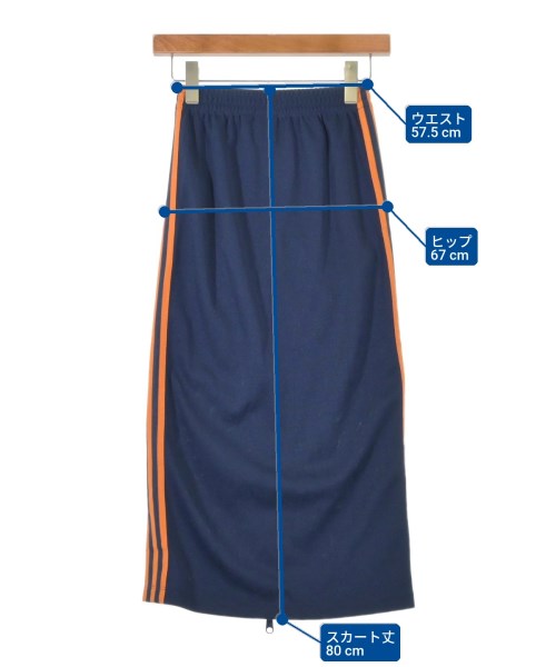 adidas（アディダス）ロング・マキシ丈スカート 紺 サイズ:XS レディース/2200623025079