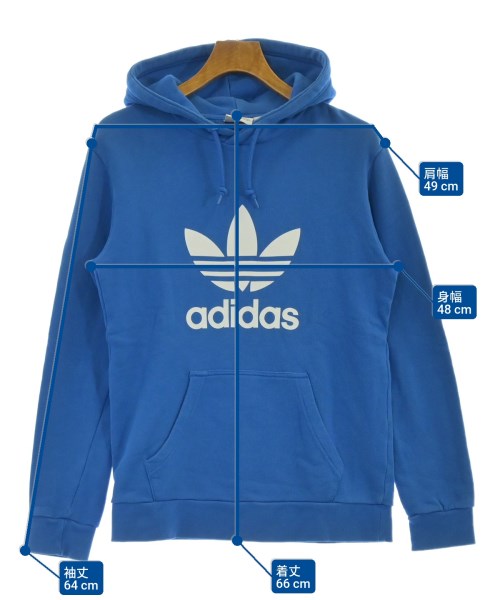 adidas（アディダス）パーカー 青 サイズ:S レディース/2200617900016