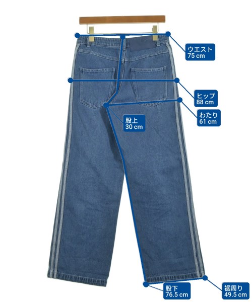 adidas（アディダス）デニムパンツ 青 サイズ:26(M位) レディース/2200632495016