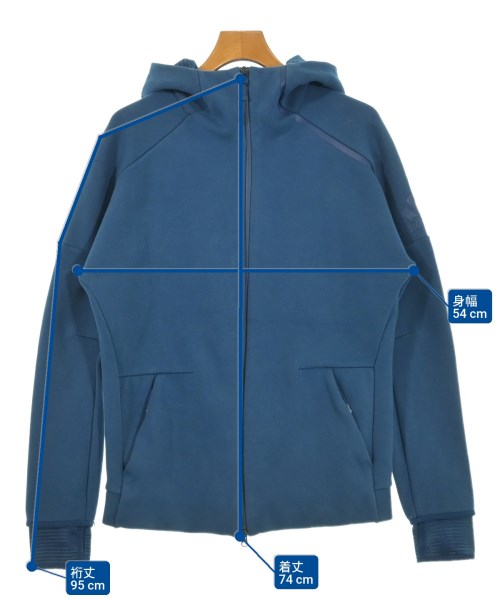 adidas（アディダス）パーカー 青 サイズ:O(XL位) メンズ/2200633544133