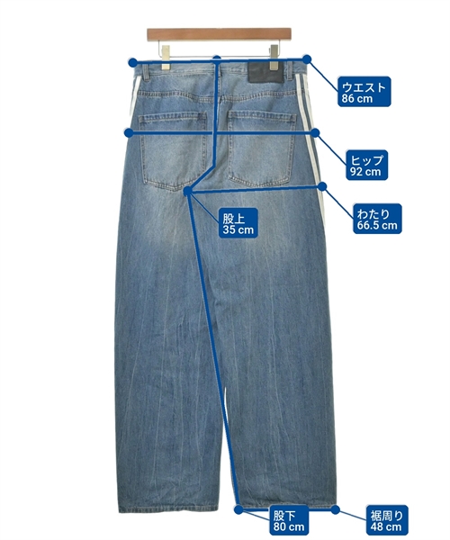 adidas（アディダス）デニムパンツ 青 サイズ:32(L位) メンズ/2200612668034