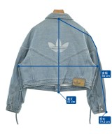 adidas（アディダス）デニムジャケット 青 サイズ:L レディース/2200607140026