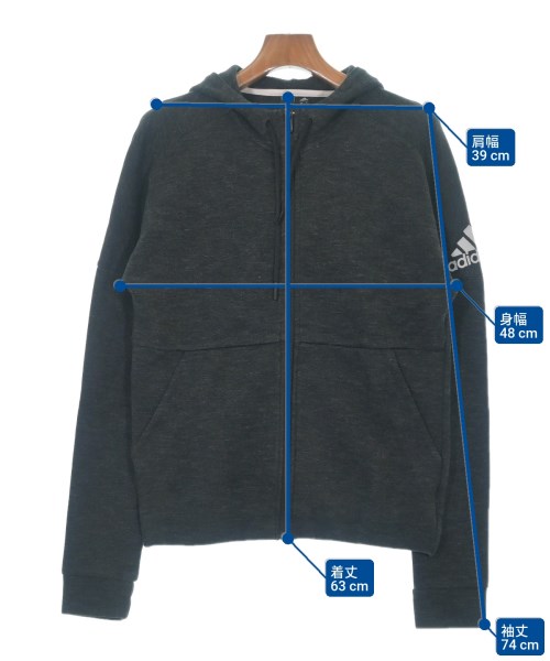 adidas（アディダス）パーカー グレー サイズ:M レディース/2200613991230