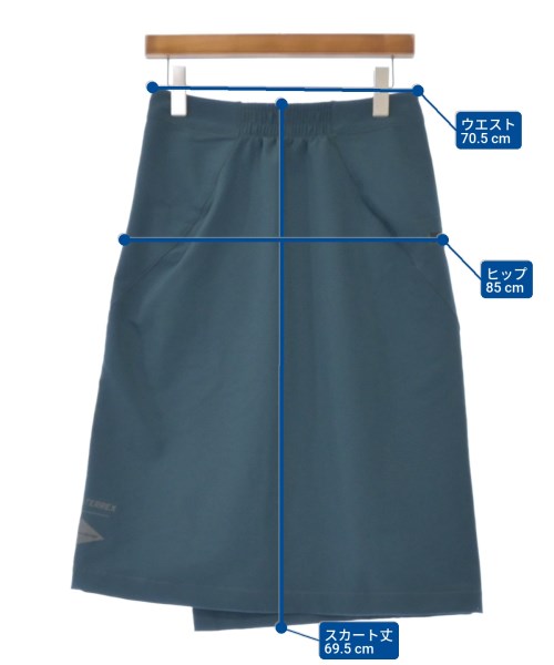 and wander（アンド　ワンダー）ロング・マキシ丈スカート 青 サイズ:6(S位) レディース/2200620107020