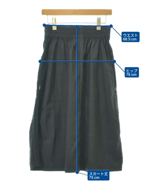 adidas（アディダス）ロング・マキシ丈スカート 黒 サイズ:L レディース/2200605439092