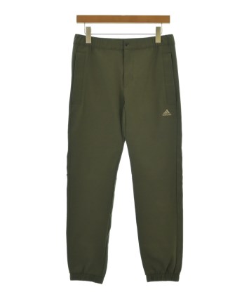 送料無料【adidas】シンプルカーキグリーンビブパンツ L adidas（アディダス）その他 カーキ サイズ:M メンズ