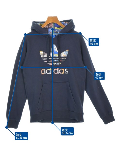 adidas（アディダス）パーカー 紺 サイズ:M レディース/2200669784046