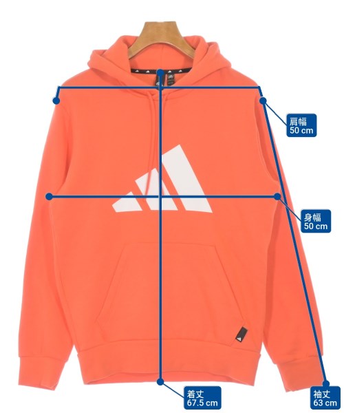 adidas（アディダス）パーカー オレンジ サイズ:S メンズ/2200672219146