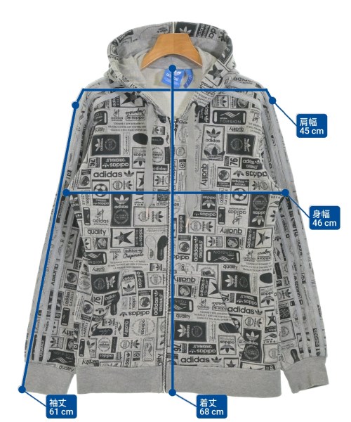 adidas（アディダス）パーカー グレー サイズ:M メンズ/2200670617173