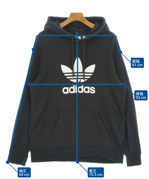 adidas（アディダス）パーカー 黒 サイズ:-(XL位) メンズ/2200696451072