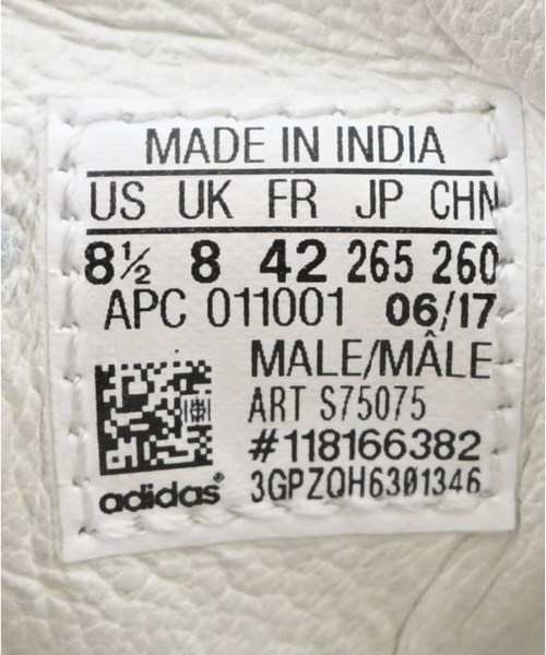 adidas（アディダス）スニーカー 白 サイズ:26.5cm メンズ/2200692738016