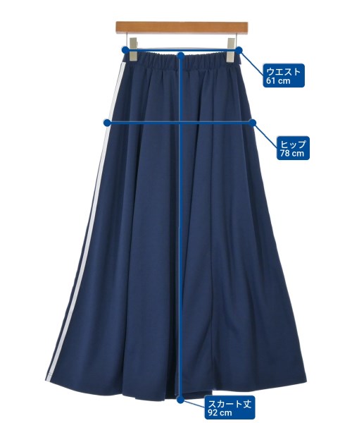 adidas（アディダス）ロング・マキシ丈スカート 紺 サイズ:M レディース/2200693415060