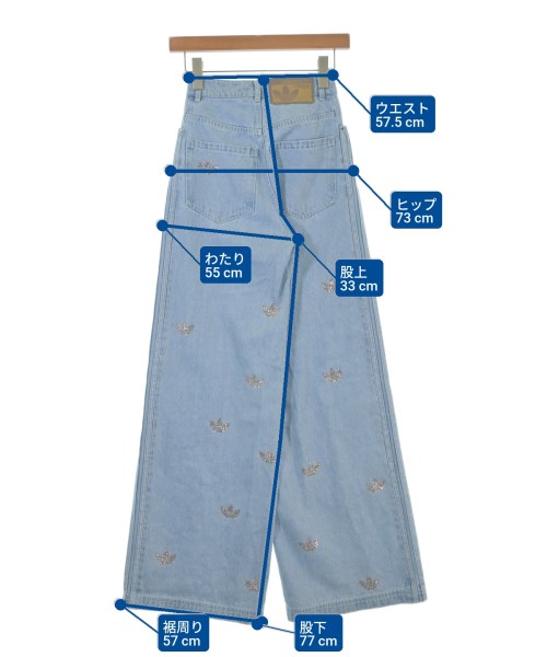 adidas（アディダス）デニムパンツ 青 サイズ:XS レディース/2200696565182