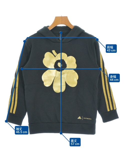 marimekko（マリメッコ）パーカー 黒 サイズ:140(XXS位) レディース/2200651921084