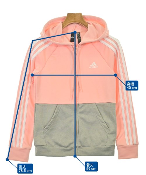 adidas（アディダス）パーカー ピンク サイズ:L レディース/2200651440196