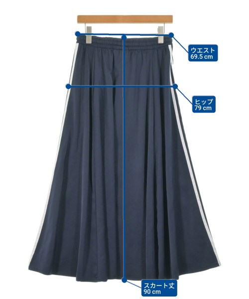 adidas（アディダス）ロング・マキシ丈スカート 紺 サイズ:L レディース/2200658143076