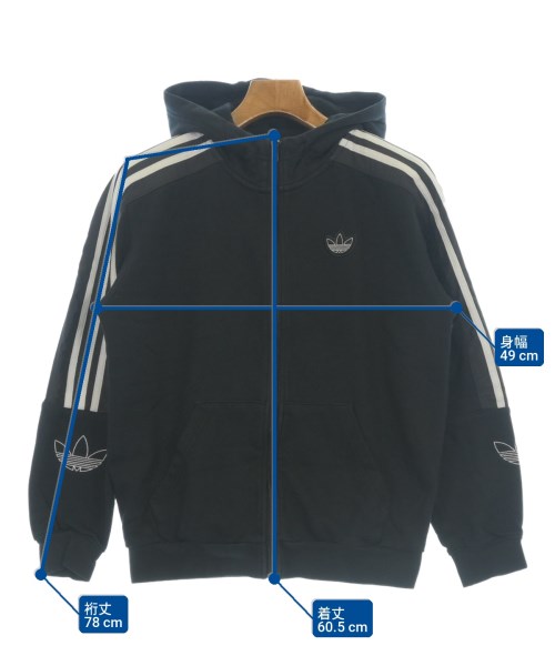 adidas（アディダス）パーカー 黒 サイズ:S メンズ/2200708213025