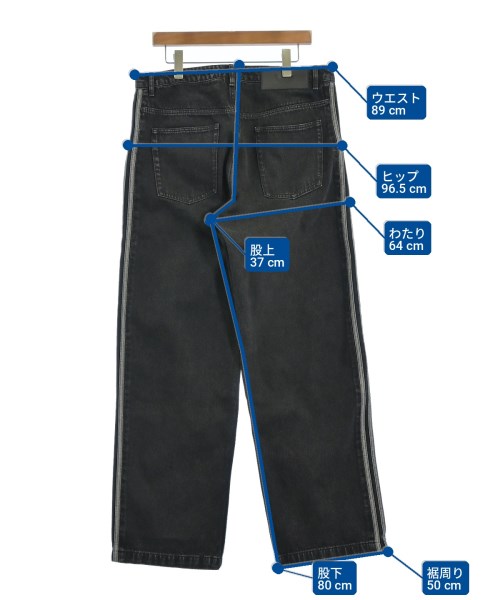adidas（アディダス）デニムパンツ 黒 サイズ:35(XL位) メンズ/2200714089010