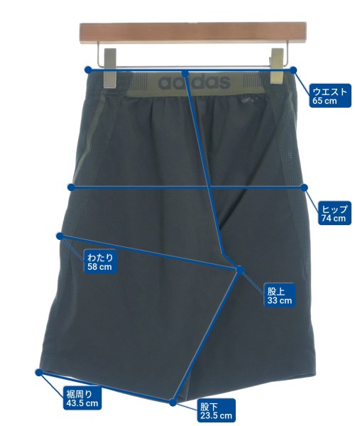 adidas（アディダス）ショートパンツ グレー サイズ:M メンズ/2200645596021