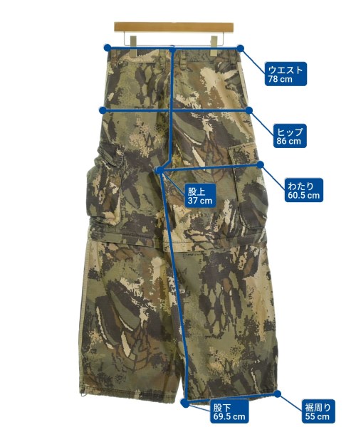 adidas（アディダス）カーゴパンツ カーキ サイズ:L メンズ/2200646123202