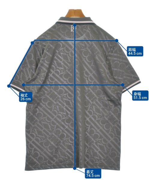 adidas（アディダス）ポロシャツ グレー サイズ:3XL メンズ/2200647058114