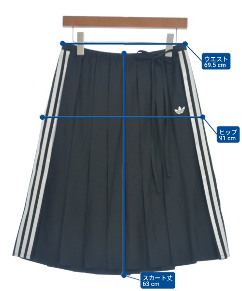 adidas（アディダス）ロング・マキシ丈スカート 黒 サイズ:S レディース/2200698674332