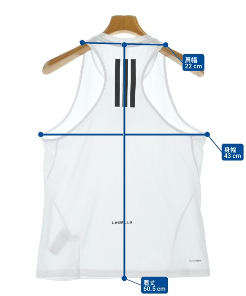 adidas（アディダス）タンクトップ 白 サイズ:XL レディース/2200686687108