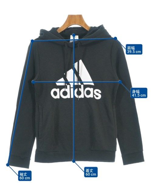 adidas（アディダス）パーカー 黒 サイズ:L レディース/2200697849038