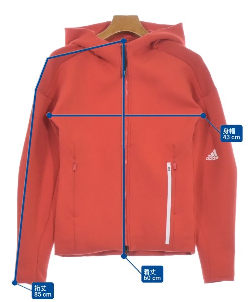 adidas（アディダス）パーカー 赤 サイズ:L レディース/2200703995018