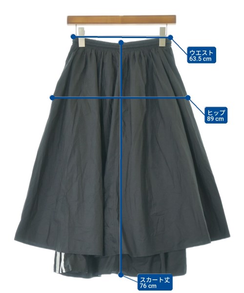 adidas（アディダス）ロング・マキシ丈スカート 黒 サイズ:M レディース/2200704403062