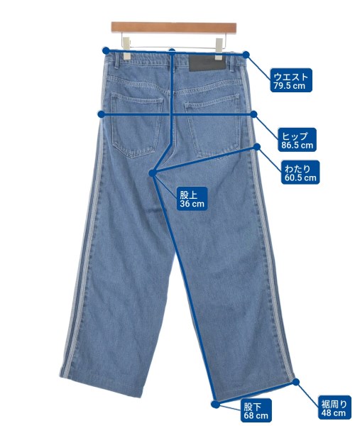 adidas（アディダス）デニムパンツ 青 サイズ:32(L位) レディース/2200670413010