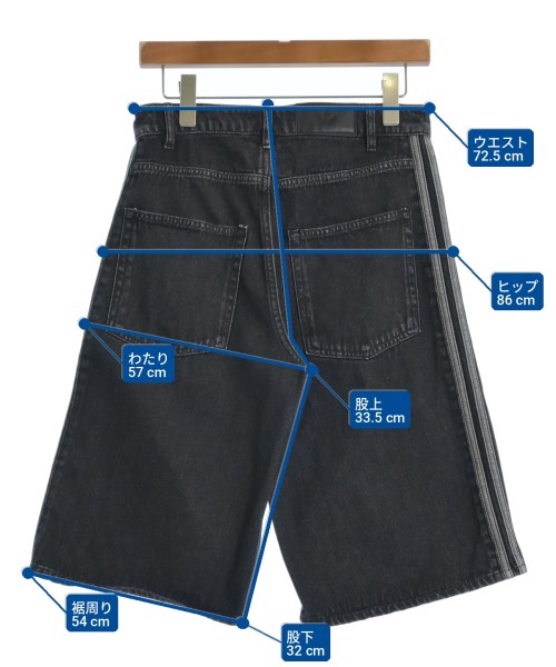 adidas（アディダス）デニムパンツ 黒 サイズ:28(L位) レディース/2200732044022