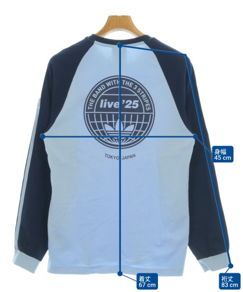 adidas（アディダス）Tシャツ・カットソー 青 サイズ:M メンズ/2200725405458