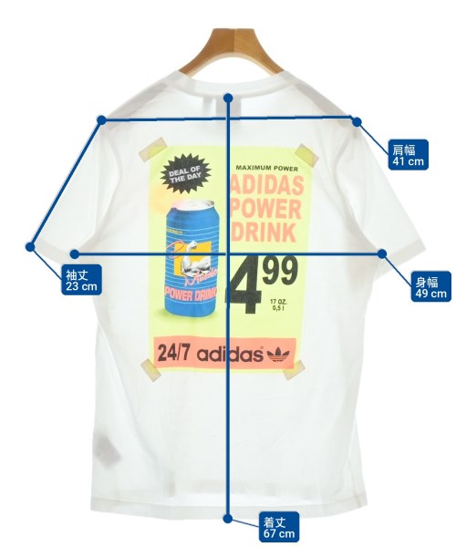 adidas（アディダス）Tシャツ・カットソー 白 サイズ:M メンズ/2200718554132