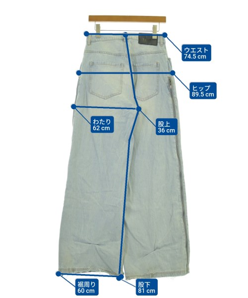adidas（アディダス）デニムパンツ 青 サイズ:29(L位) レディース/2200676612165