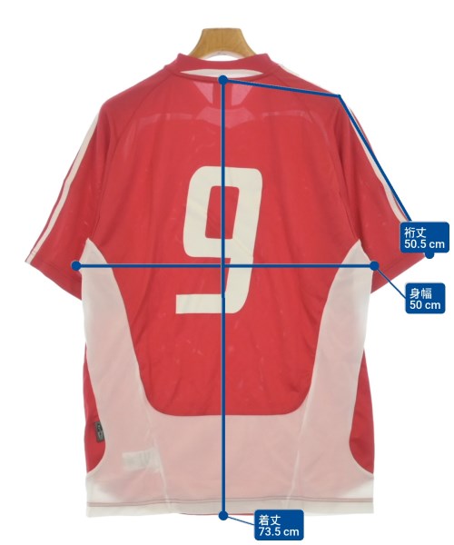 adidas（アディダス）Tシャツ・カットソー 赤 サイズ:L メンズ/2200677353180