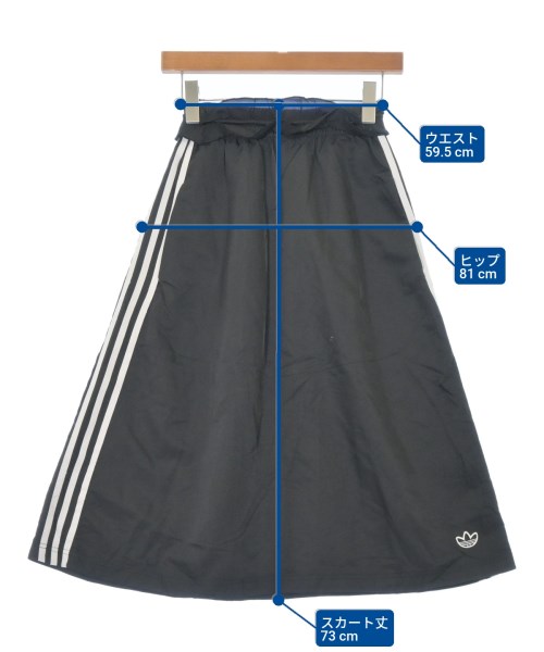 adidas（アディダス）ロング・マキシ丈スカート 黒 サイズ:XS レディース/2200684201030