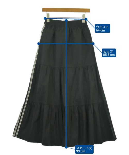 adidas（アディダス）ロング・マキシ丈スカート 黒 サイズ:M レディース/2200684331034