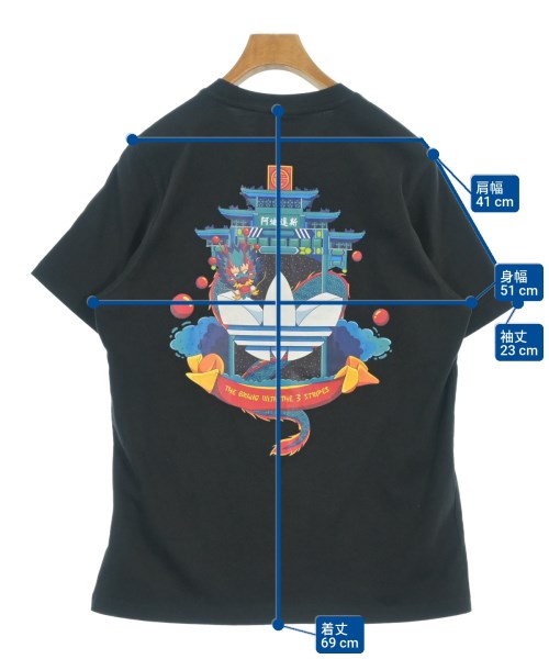 adidas（アディダス）Tシャツ・カットソー 黒 サイズ:O(XL位) メンズ/2200685801277