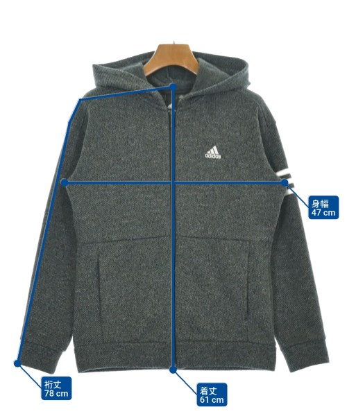 adidas（アディダス）パーカー グレー サイズ:S レディース/2200687914036