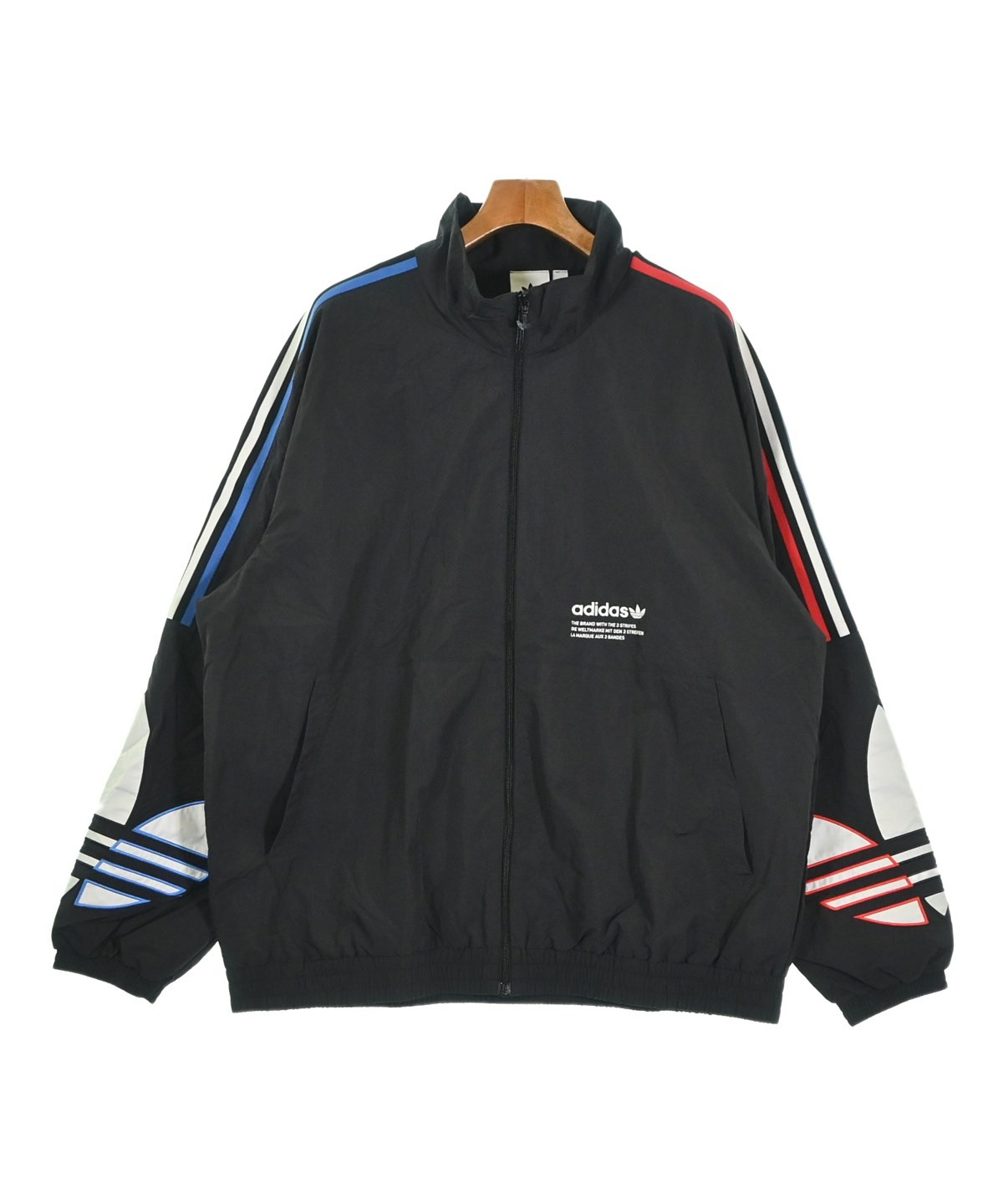 adidas（アディダス）ブルゾン 黒 サイズ:4XO(XXXXXL位) メンズ